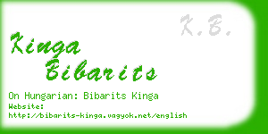 kinga bibarits business card